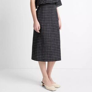 Vince Trellis Plaid Pencil Skirt